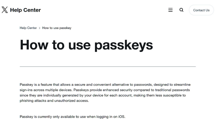 常山苹果维修店铺分享iOS用户如何通过通行密钥(Passkey)登录 