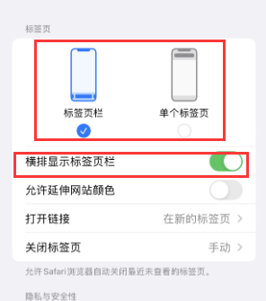 常山iPhone授权维修分享Safari浏览器如何切换标签栏位置 